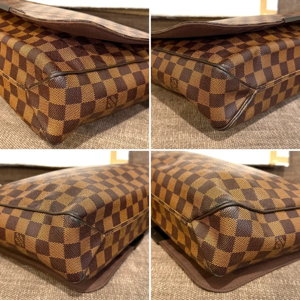 Authentic Louis Vuitton Damier Ebene Brooklyn messenger bag N41212 unisex MM